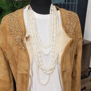 Luxe Arden B Suede Fur Lined Coat
